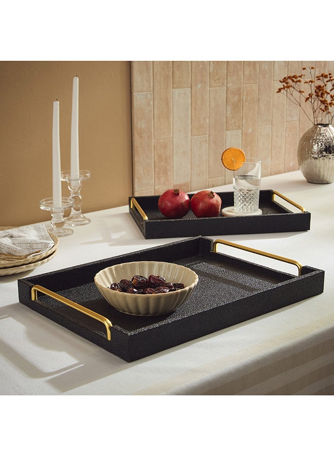 Home Box صينية دوروثي الخشبية - سوداء - Image 5